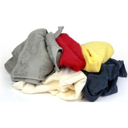 R & R TEXTILE MILLS INC Pro-Clean Basics Sanitized Anti-Bacterial Terry Cloth Rags, Assorted Colors, 25 lbs. - 99813 99813